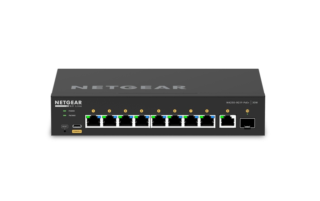 Netgear PoE+ Switch M4250-9G1F-PoE+ 10 Port