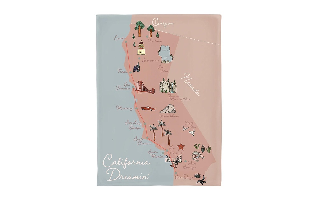 Chic Mic Torchon pour la vaisselle California Dreamin 50 x 70 cm