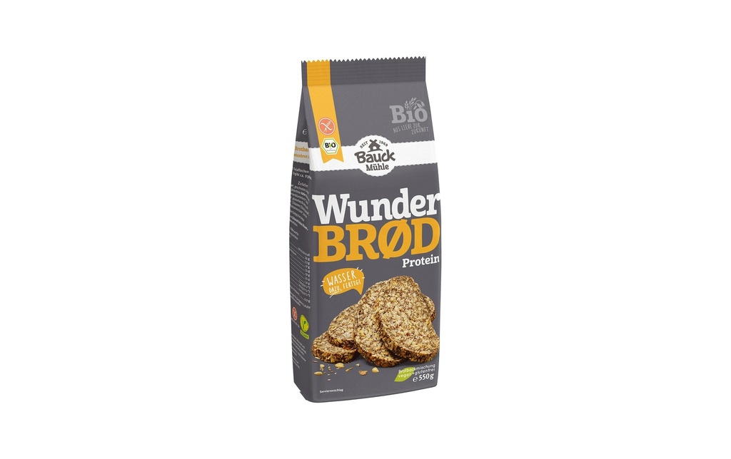 Bauck Mühle Préparation à gâteau Protéines Wunderbrod 550 g