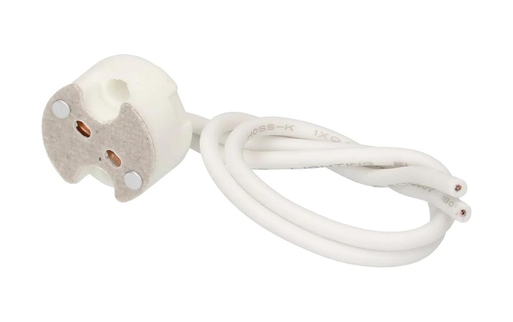 Max Hauri Douille halogène G4/G5.3/G6.35 / PTFE longueur : 140 mm