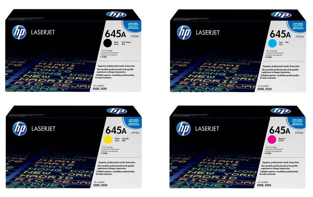 HP Kits arc-en-ciel Nr. 645A (C9730A-C9733A) BL/C/M/Y