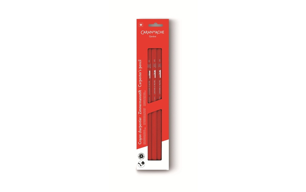 Caran d'Ache Crayon Charpentier M, 3 pièces