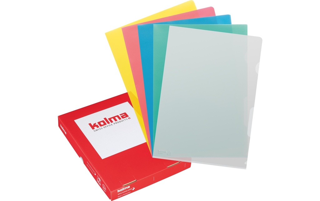 KOLMA Poche A4 grainé superstr. ass. (100 pces)