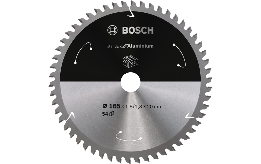 Bosch Professional Lame de scie circulaire Standard for Aluminium Ø 165, Z 54