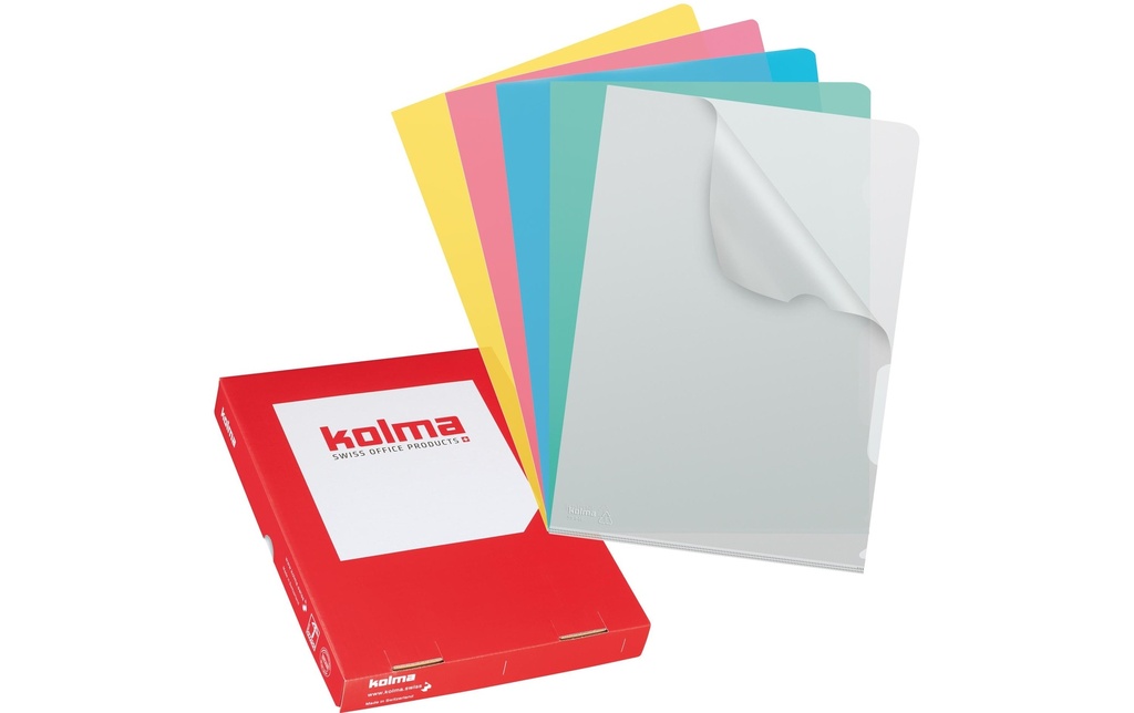 KOLMA Poche A4 lisse superst. assort (100 pces)