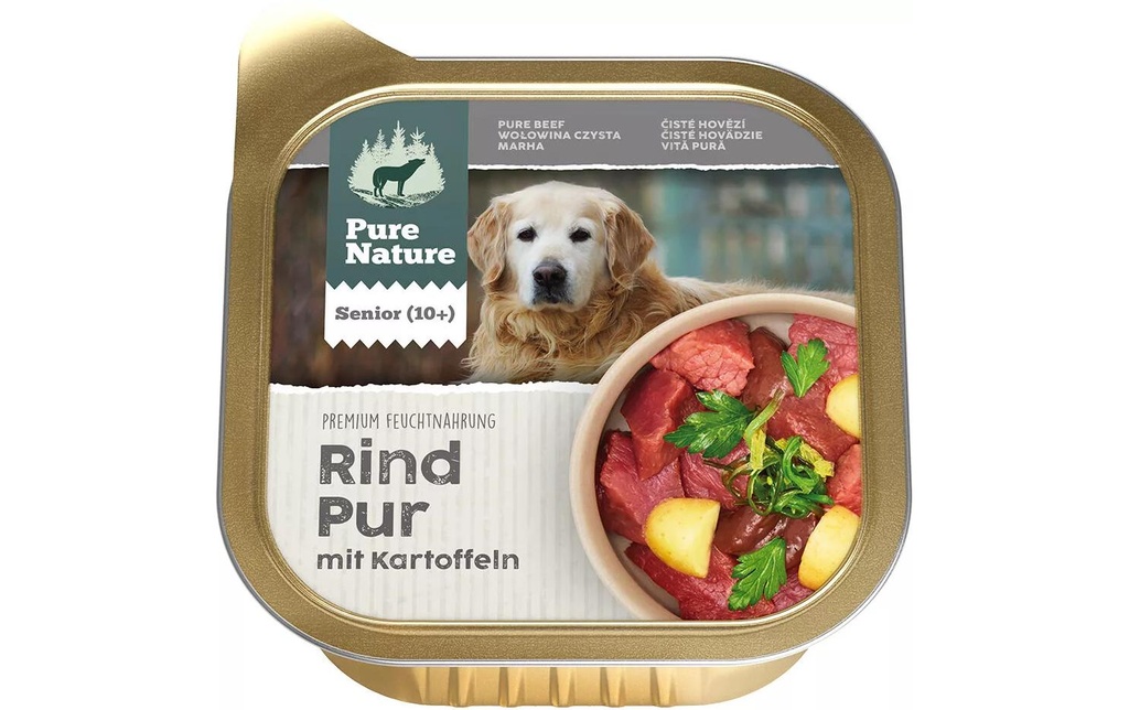 Pure Nature Alimentation humide Bœuf Senior Pur, 150 g