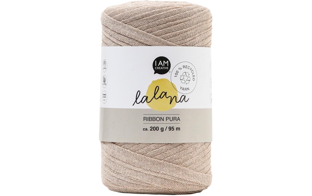 lalana Laine Ribbon Pura 200 g, Beige