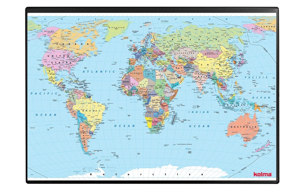 KOLMA Sous-main Carte du monde 50x34