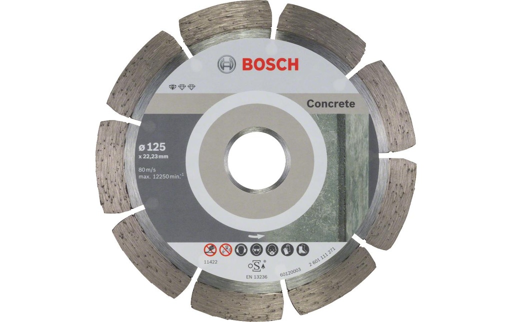 Bosch Professional Disque à tronçonner diamanté Standard for Concrete, 125 x 1.6 x 10 mm
