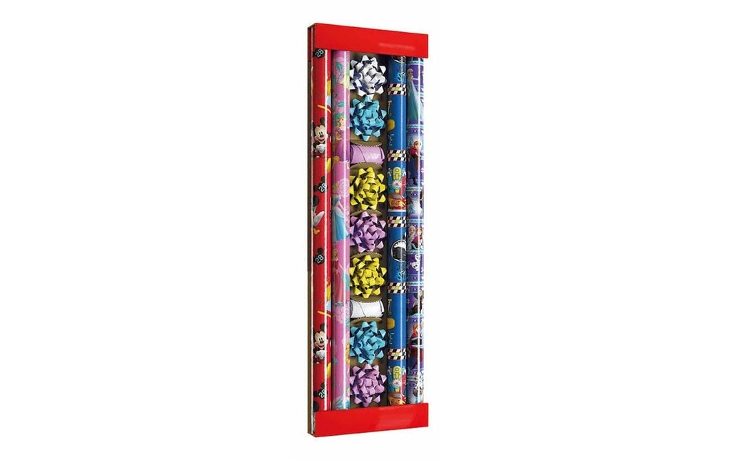 Braun + Company Set de papier cadeau Kids, pack de 4 Personnages Disney