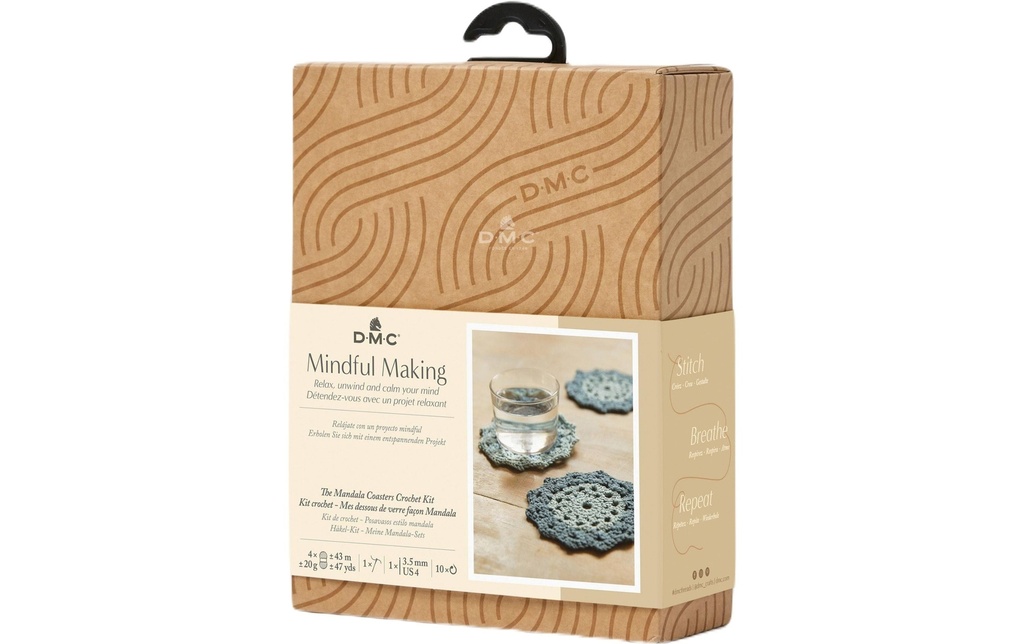 DMC Kit de crochet Mindful Making Dessous de plat Mandala, Ø 12.5 cm