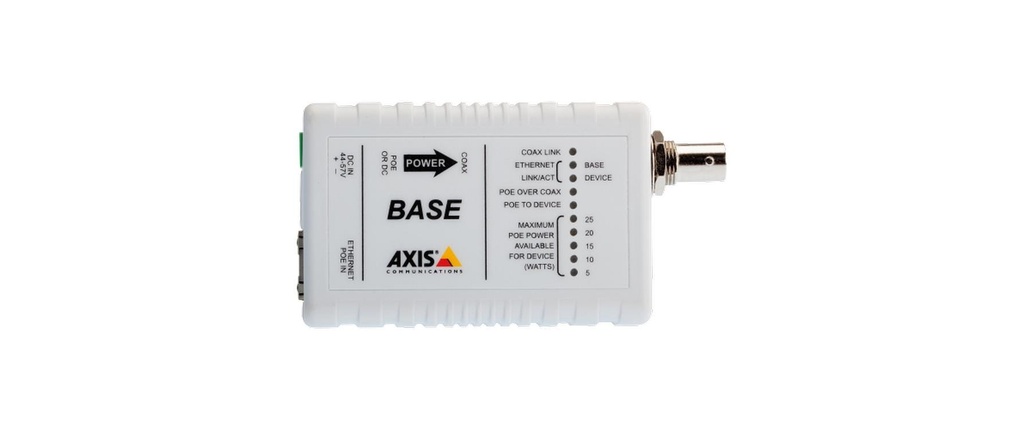 Axis Convertisseur PoE+ T8641 Module de base PoE+ sur câble coaxial