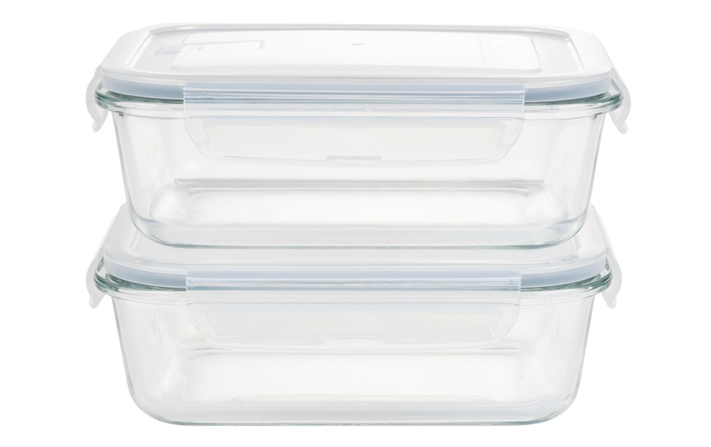 FURBER Récipients à provisions Verre, 2 pièces, 1 L
