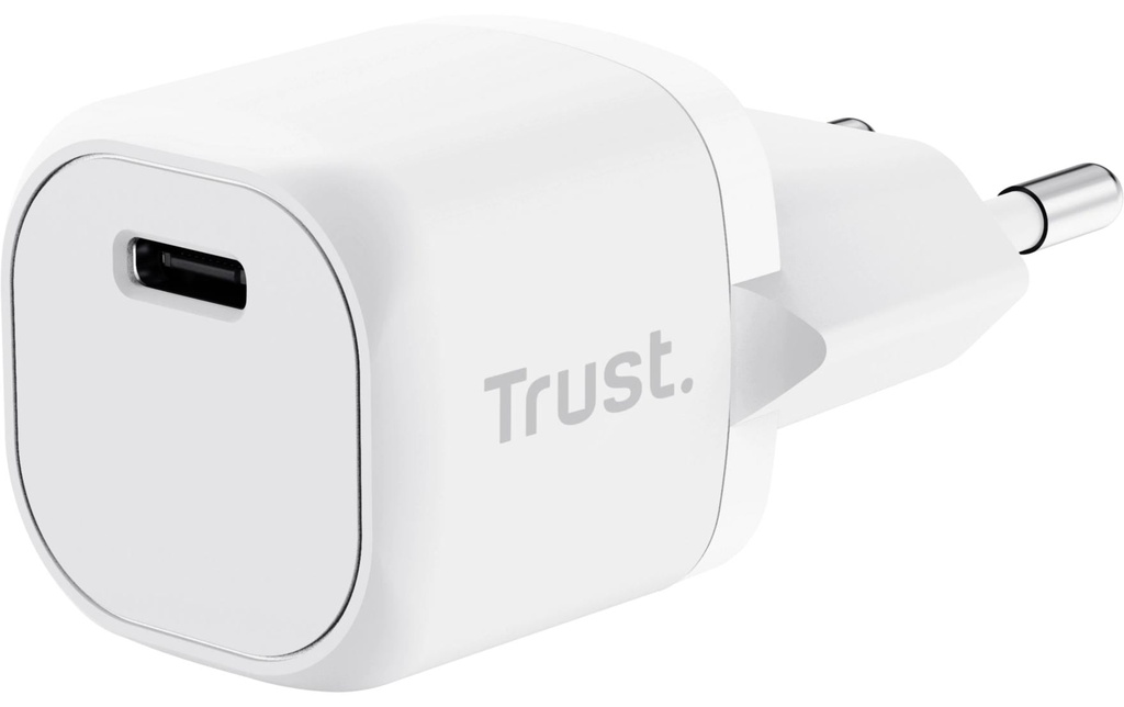Trust Chargeur mural USB Maxo Ultra-Petit USB-C-PD 20 W Blanc