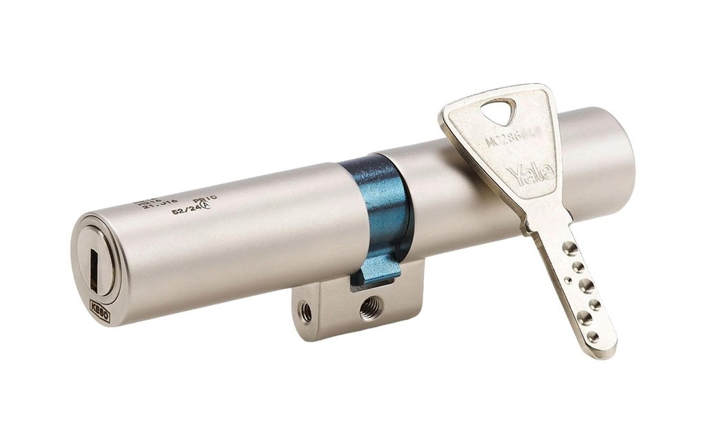 Yale Cylindre double CH, fonction Prio, 52.5/47.5 Profil rond de 22 mm