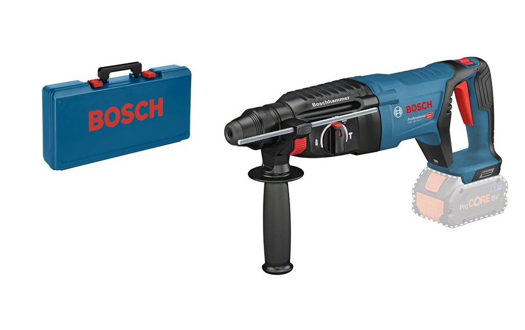 Bosch Professional Marteau de forage et de burinage GBH 18 V-26 D Solo Etuis + Accessoires