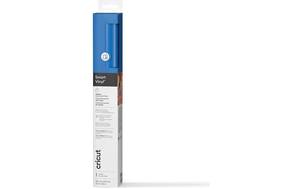 Cricut Film de vinyle Smart Permanent 33 x 91.4 cm, 1 Pièce/s, Bleu