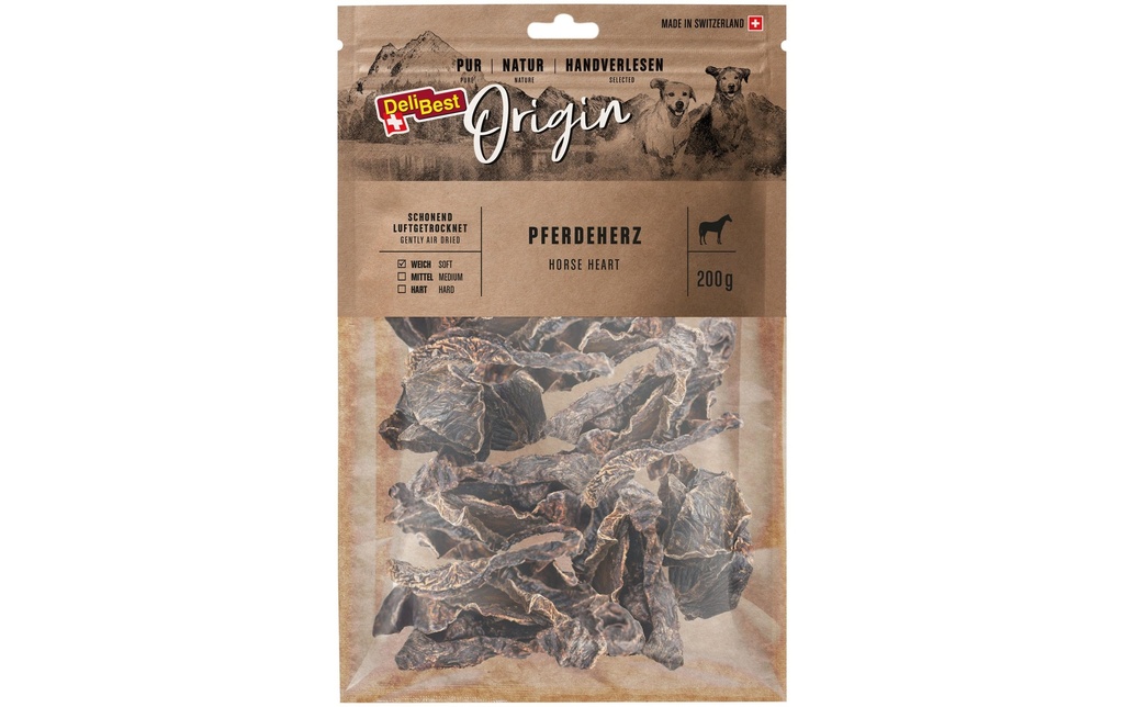 DeliBest Produit à mâcher  Origine Cœur de cheval 200 g