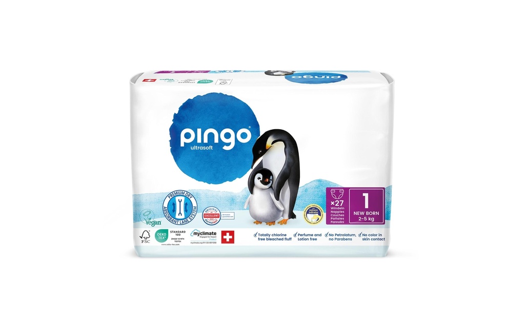Pingo Couches écologiques Taille 1,  New Born