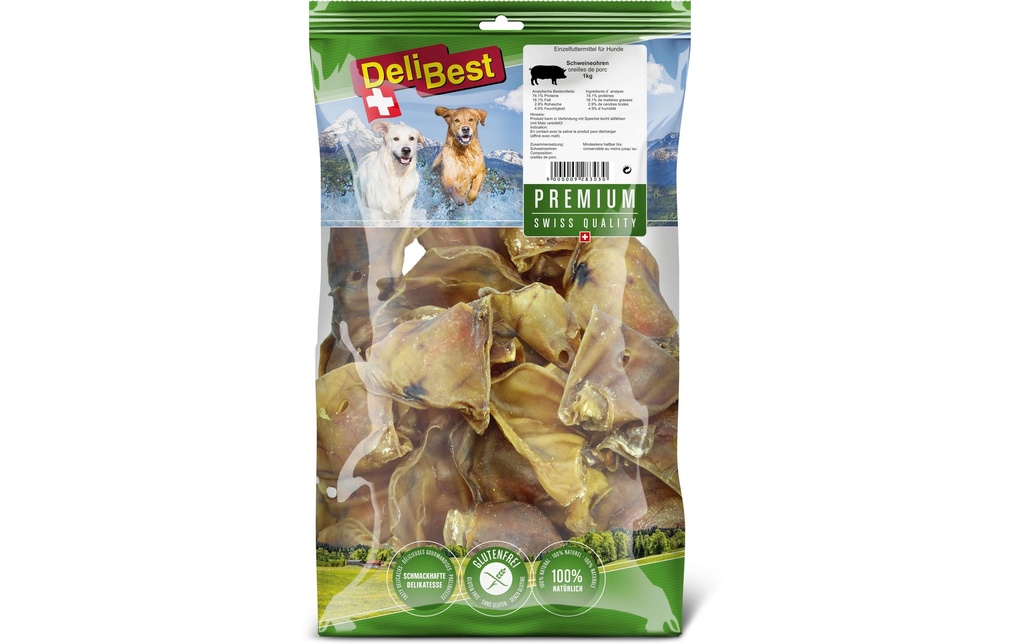 DeliBest Oreille de porc Premium 1 kg