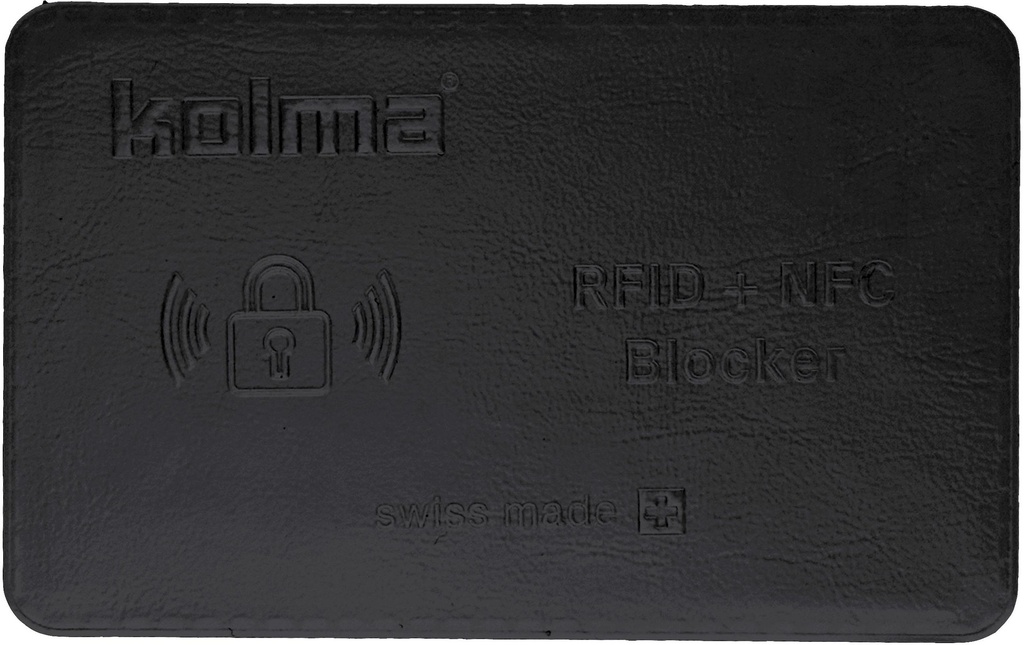 KOLMA Etui carte crédit RFID noir