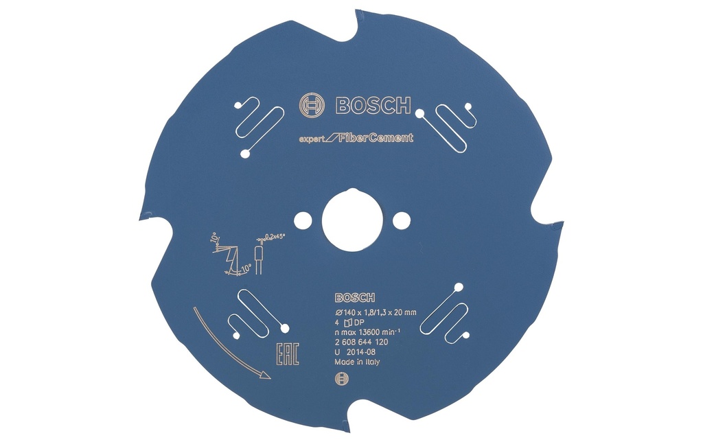 Bosch Professional Lame de scie circulaire Expert Fibre Cement, 140 x 1.8 x 20 mm, Z 4