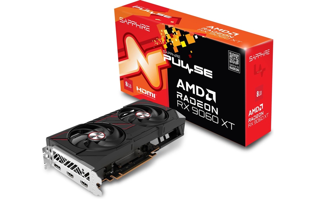 SAPPHIRE Carte graphique AMD Radeon RX9060 XT PULSE OC 8GB GDDR6