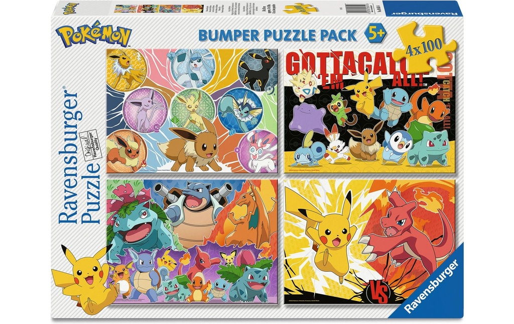 Ravensburger Puzzle Pokemon 4 x 100 pièces