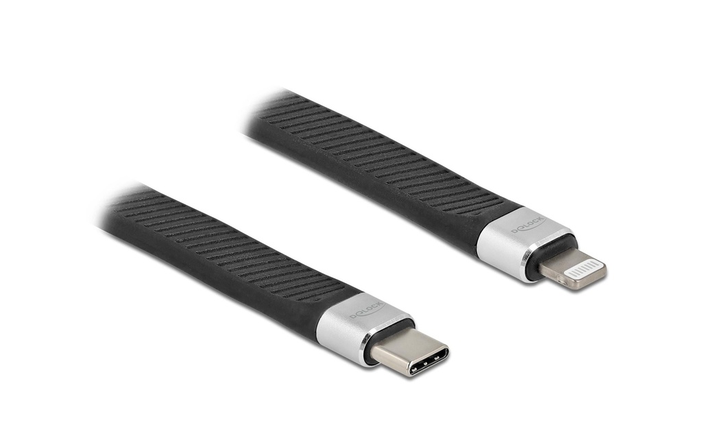 Delock Câble chargeur USB Câble plat FPC USB-C - Lightning 0.13 m