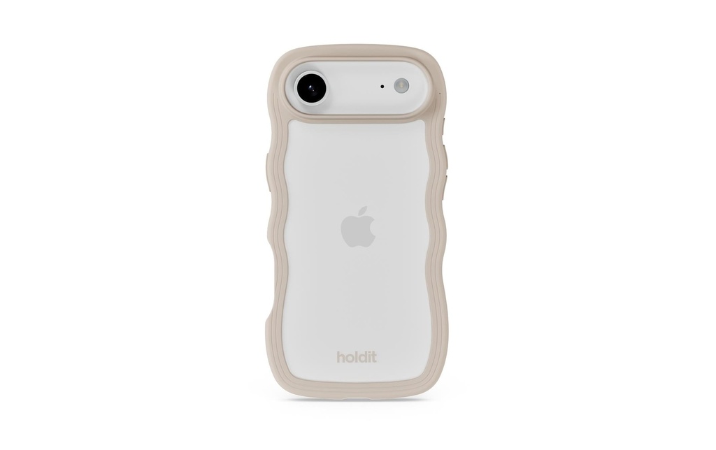 Holdit Coque arrière Wavy iPhone Air Transparent/Beige