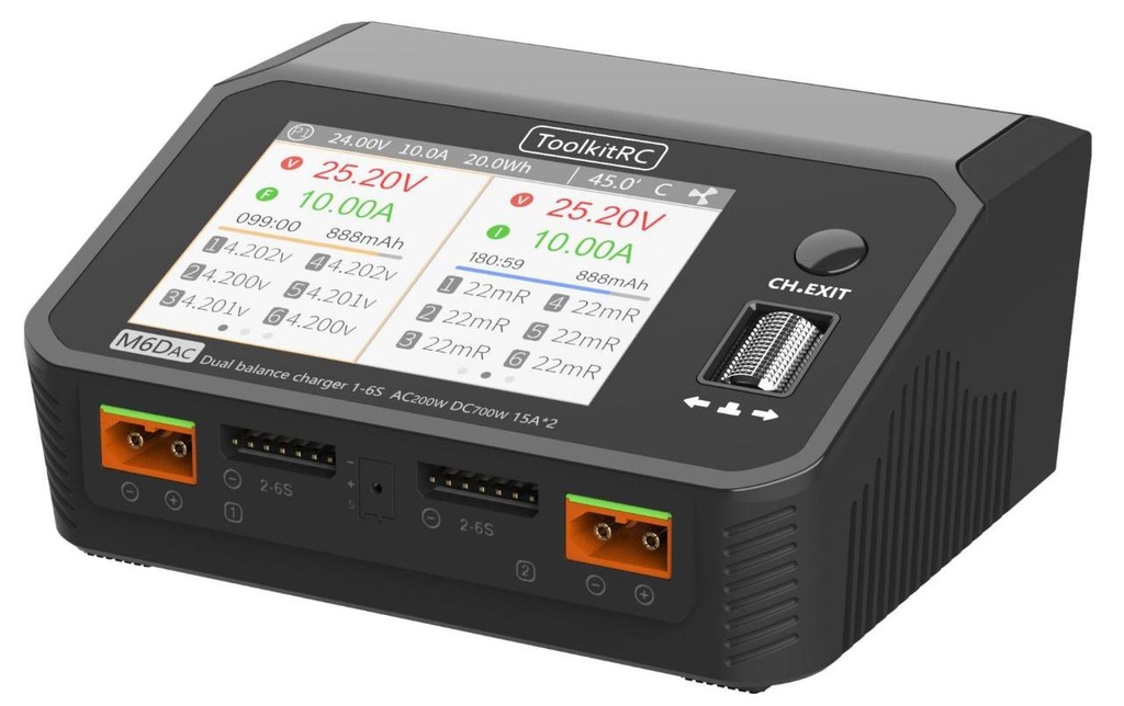 ToolkitRC Chargeur double M6DAC AC/DC 500 W 1-6S