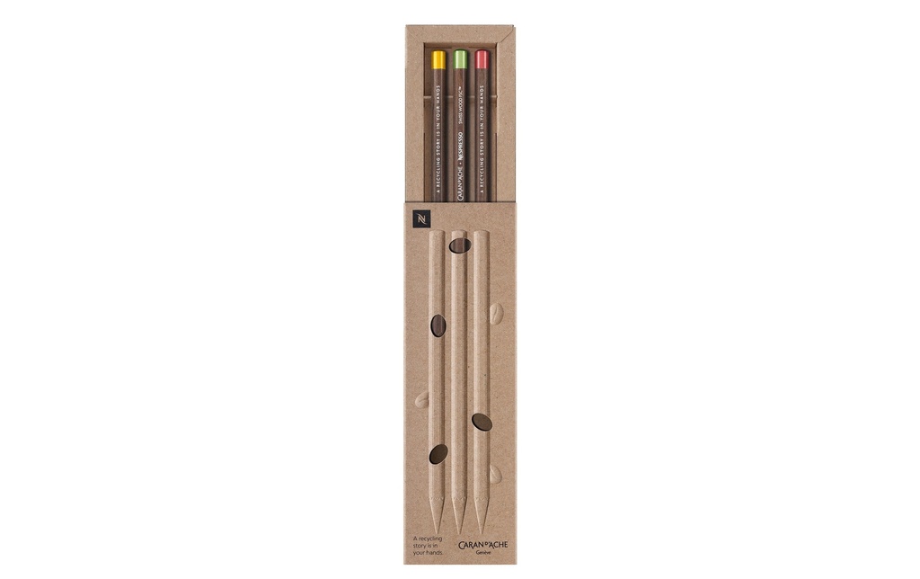 Caran d'Ache Crayon Swiss Wood Nespresso HB, jeu de 3