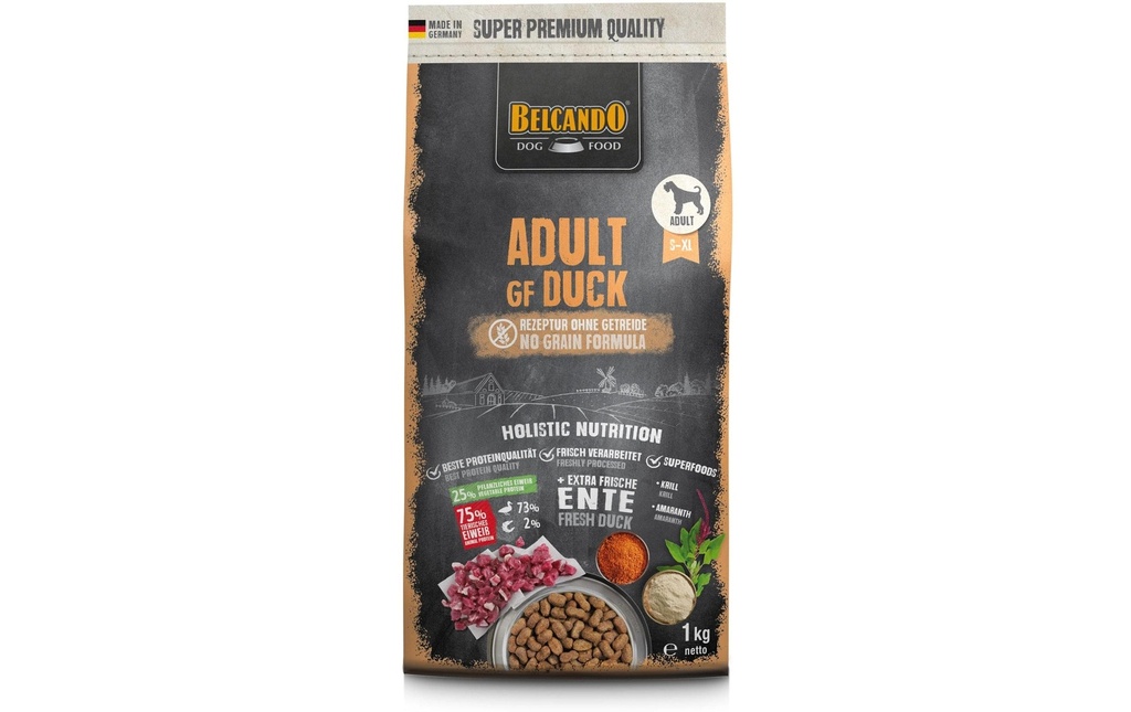 Belcando Alimentation sèche Sans céréales Canard 1 kg