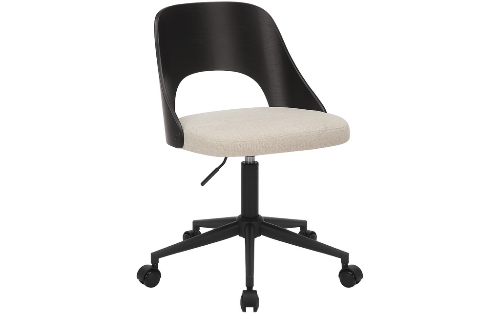 AC Design Chaise de bureau Lucy, Noir / Blanc