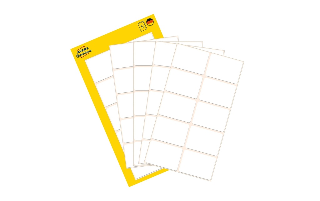 Avery Zweckform Étiquettes multi-usage 38 x 29 mm, 5 feuille