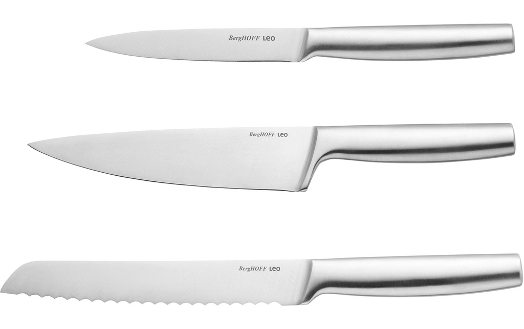 BergHOFF Jeux de couteaux Leo Legacy 3 pièces Argenté