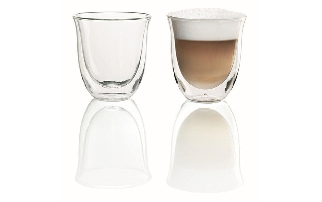 De'Longhi Verre à cappuccino 270 ml, 2 Pièce/s, Transparent