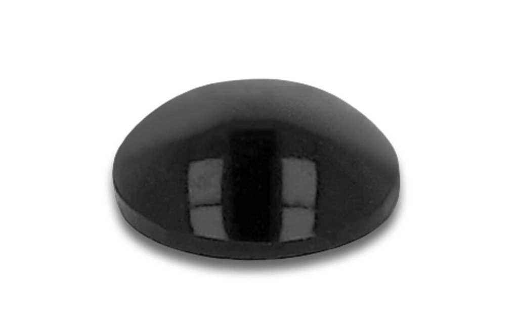Delock Pieds en caoutchouc 8 x 3mm rond, autocollant, 70 pièces, noir