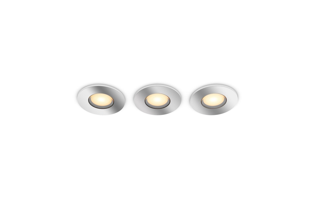 Philips Hue White Amb. Adore Spot de plafond rond argenté incl. interrupteur à variateur Rond argent