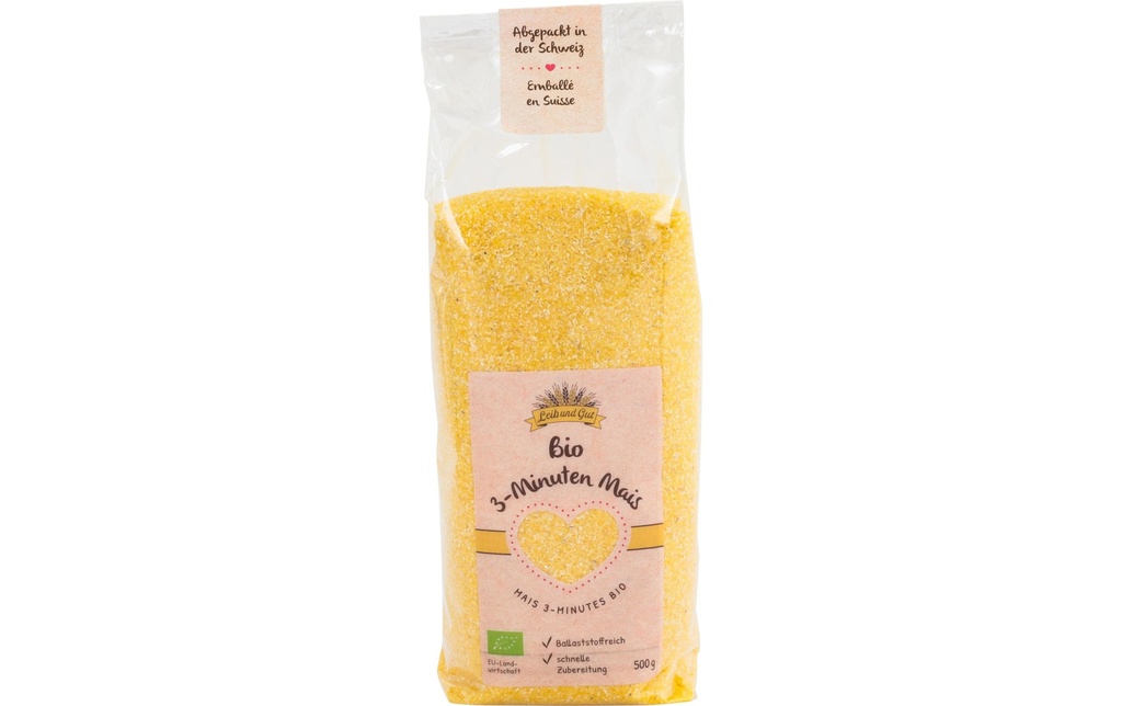 Leib und Gut Maïs biologique 3 minutes 500 g
