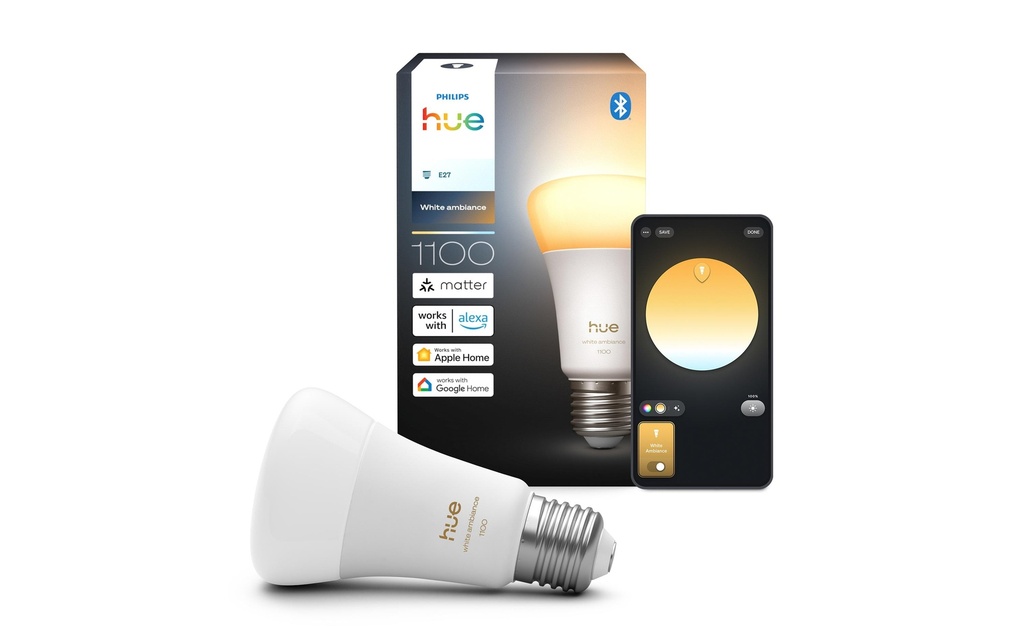 Philips Hue Ampoules White Ambiance E27 pack individuel 1100 lm