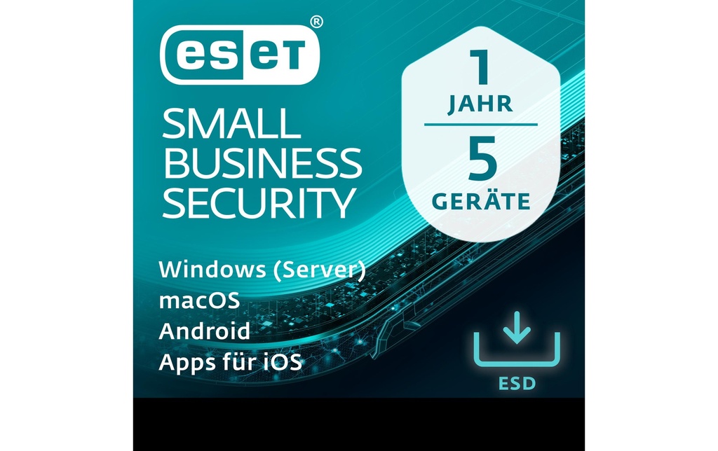 ESET Small Business Security ESD, Version complète, 5 utilisateurs, 1 an, ML