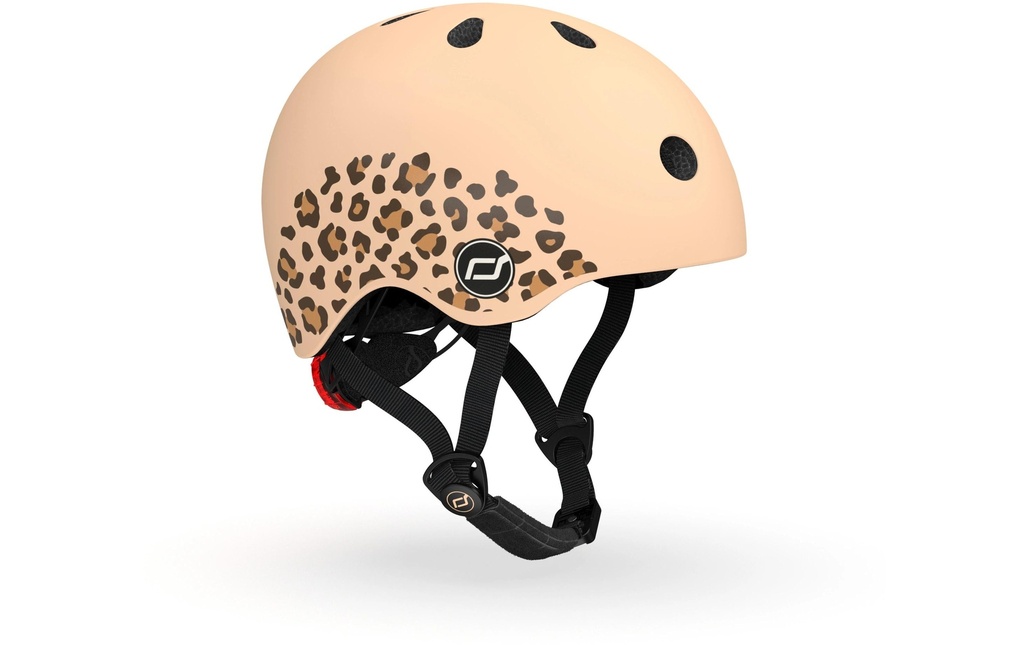 Scoot and Ride Casque pour enfants Léopard Beige, XXS-S