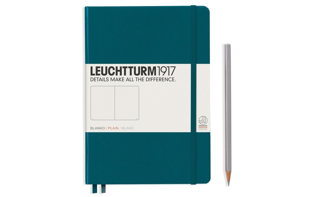 Leuchtturm Bloc-notes Medium A5, Vierge, 2-pièces, Pacific Vert
