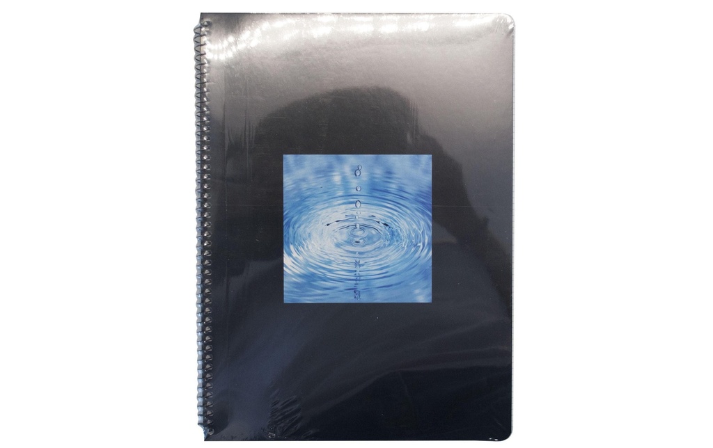 Office Bloc-notes à spirale A4 50 feuilles, quadrillées, noires