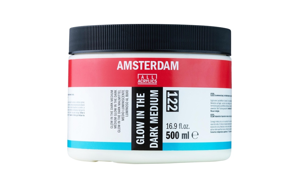 Amsterdam Peinture luminescente Glow in the dark 122 Blanc, 500 ml