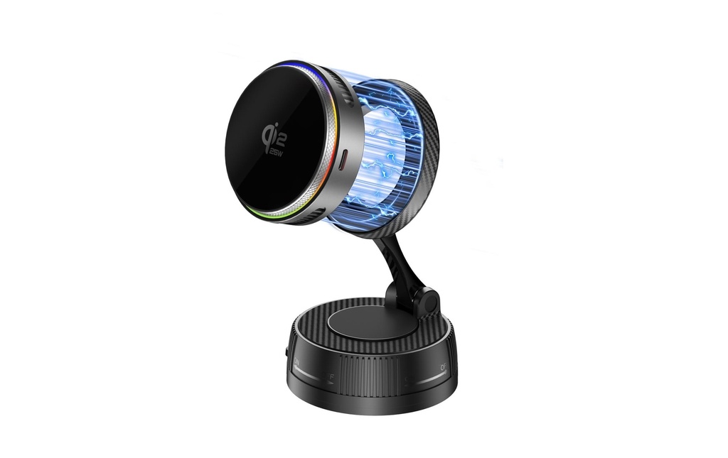 4smarts Qi2 25W/MagSafe Charger/Cooling RGB,360°-Mount.,spacegrey