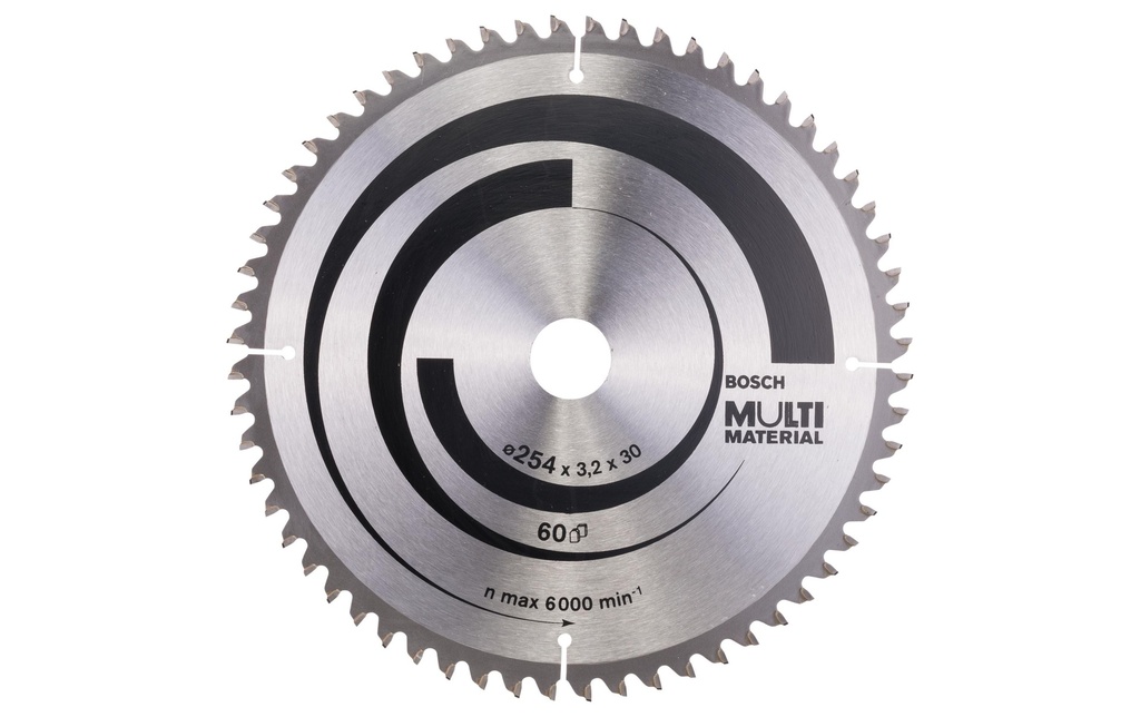 Bosch Professional Lame de scie circulaire Multi Material, 254 x 30 x 3.2 mm, Z 60