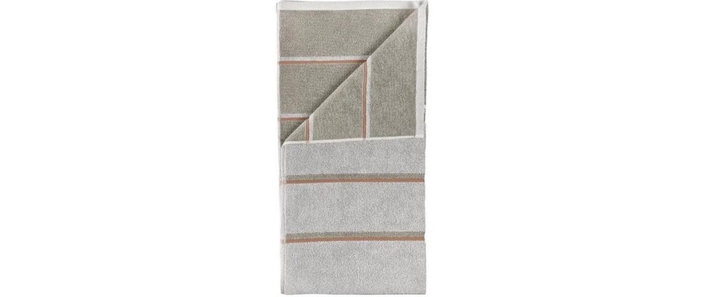 Zone Denmark Serviette 50 x 100 cm Gris/Eucalyptus/Terracotta