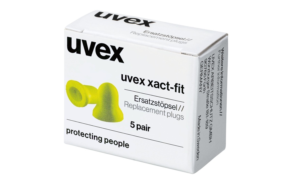 uvex Bouchons de rechange pour xact-fit 5 paires